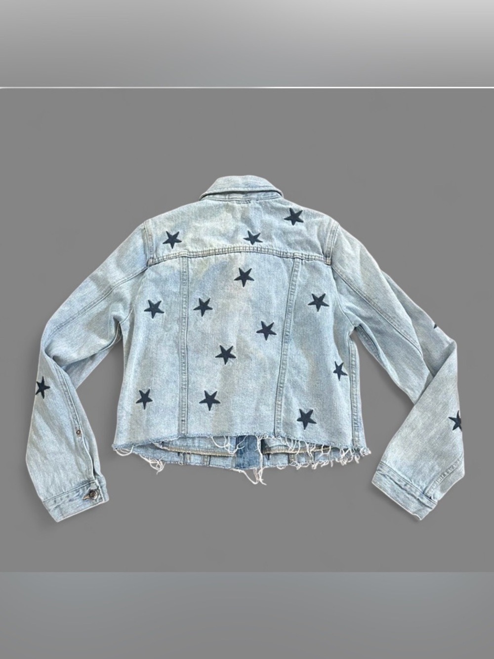PISTOLA BRANDO NAVY STAR DISTRESSED DENIM JACKET-Size Medium-like new - Picture 3 of 5